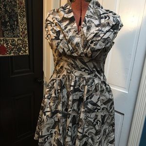 ModCloth Retrolicious So Happy To Feather Dress